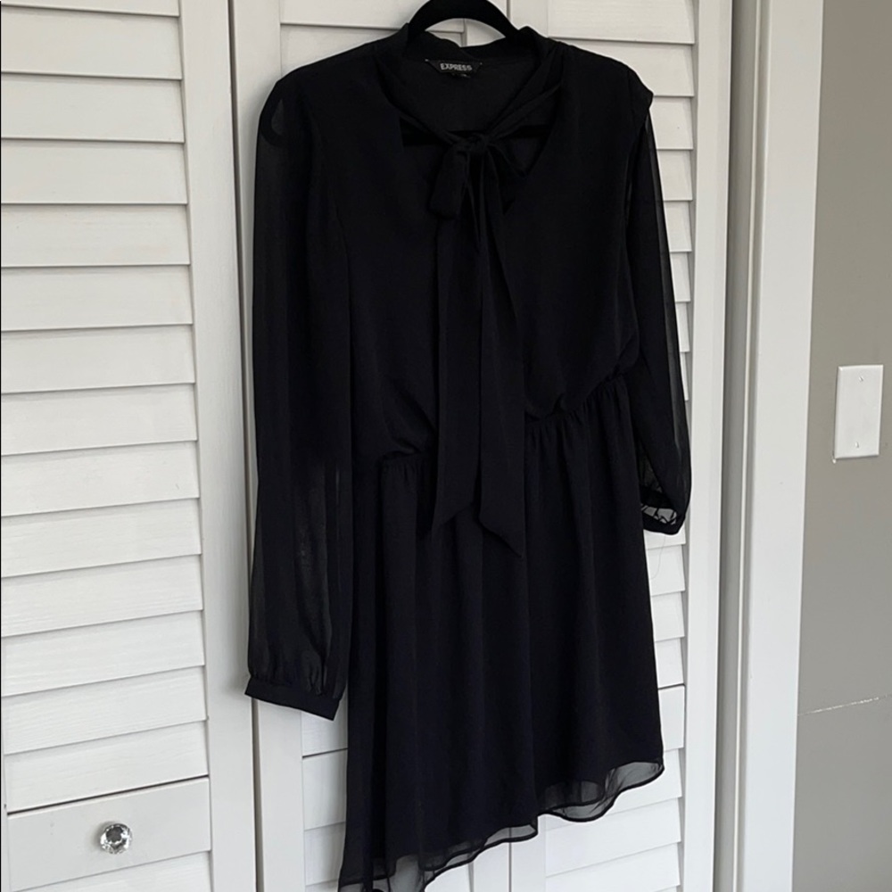 EXPRESS•Black Sheer Dress•Sz M